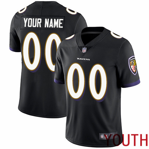 Limited Black Youth Alternate Jersey NFL Customized Football Baltimore Ravens Vapor Untouchable->customized nfl jersey->Custom Jersey